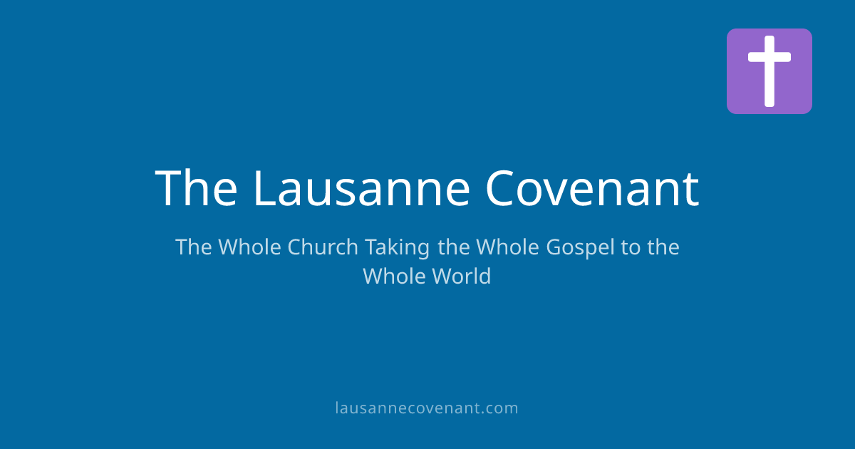 The Lausanne Covenant